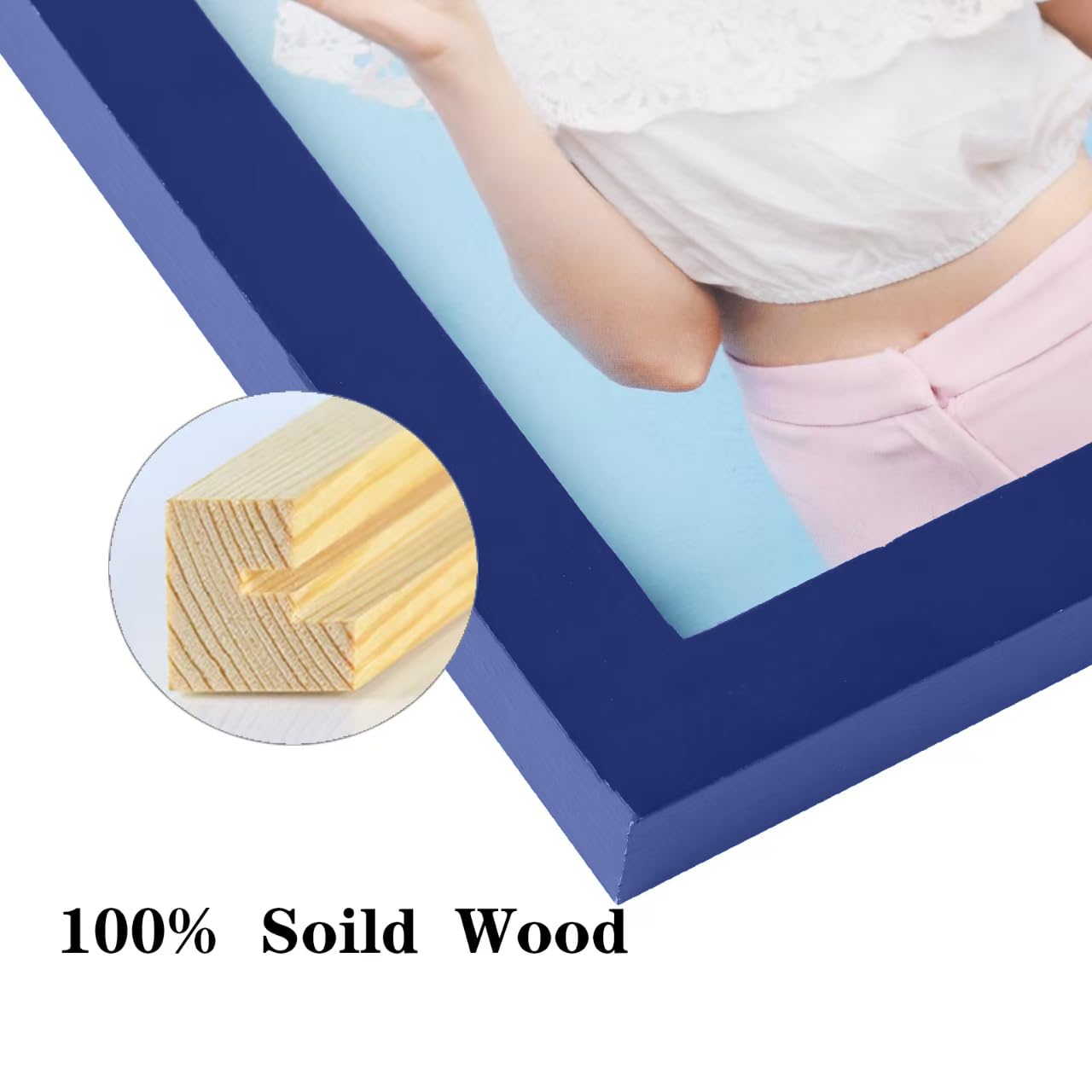 wyooxoo 13x19 Picture Frame Made of Solid Wood Photo Frames Display Pictures 11x17 with Mat or 13x19 Without Mat Colorful Frame